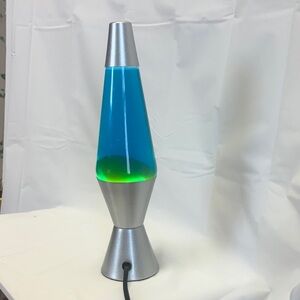 Silver and Blue Lava Lamp
